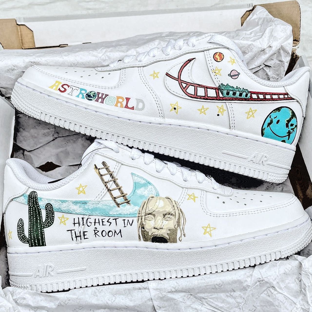 Travis Scott Astroworld Air Force 1 Custom