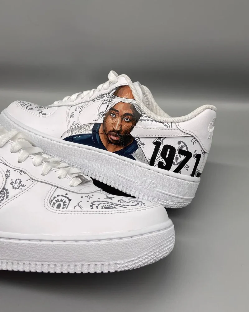 Tupac x Biggie Air Force 1 Custom - Image 4
