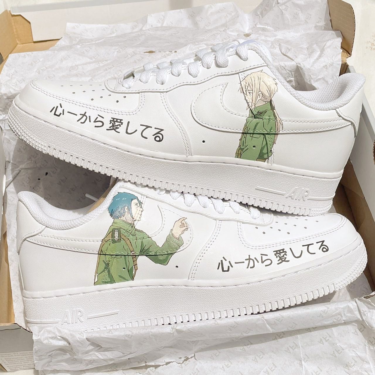 Violet Evergarden - Gilbert & Violet Air Force 1 Custom