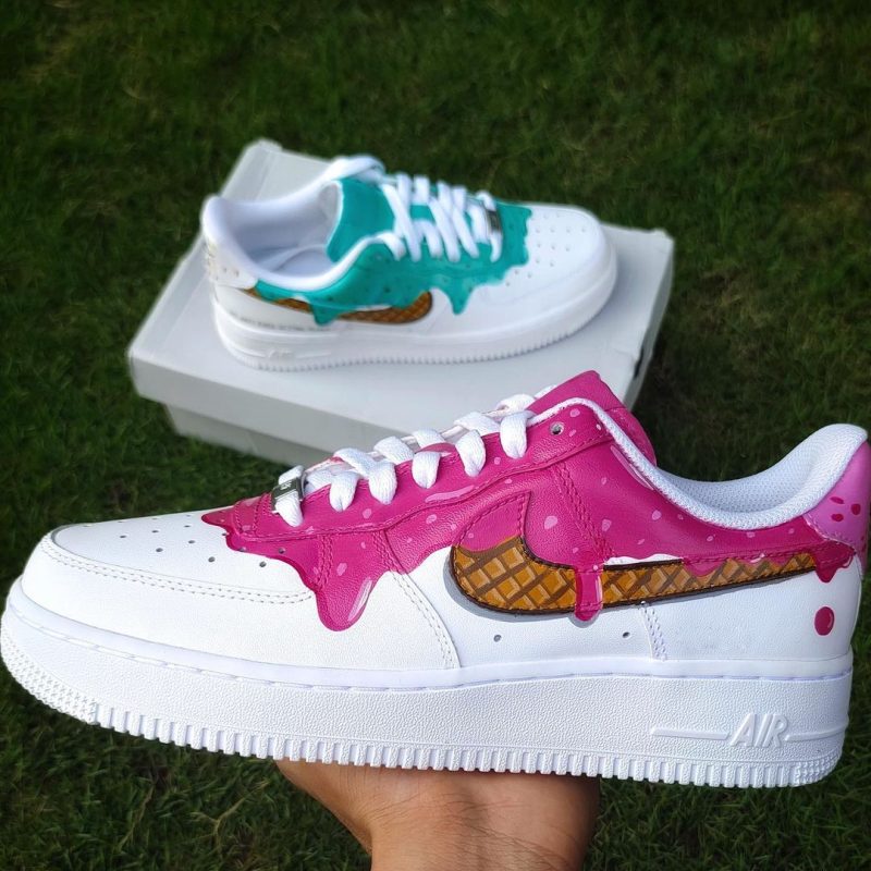 Waffle Ice Cream Air Force 1 Custom - Image 2