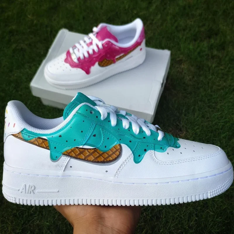 Waffle Ice Cream Air Force 1 Custom - Image 3