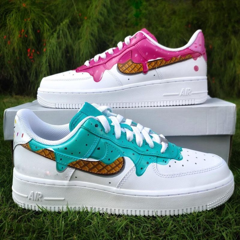 Waffle Ice Cream Air Force 1 Custom - Image 4