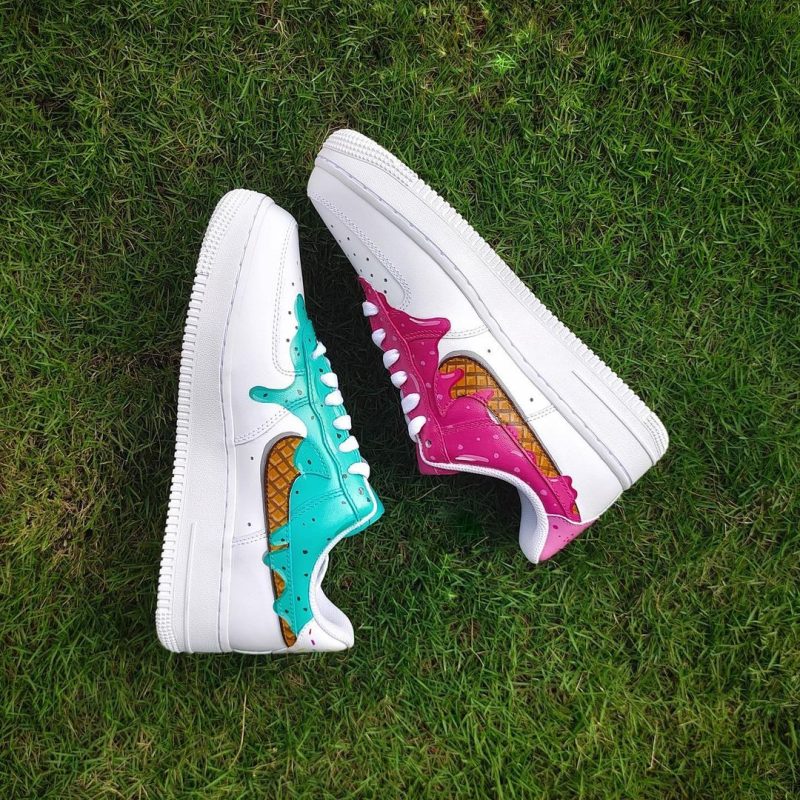 Waffle Ice Cream Air Force 1 Custom - Image 5
