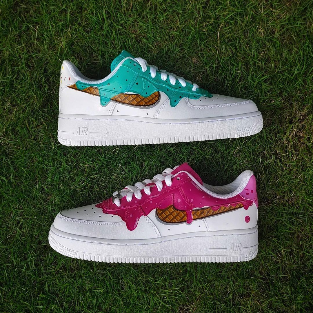 Waffle Ice Cream Air Force 1 Custom
