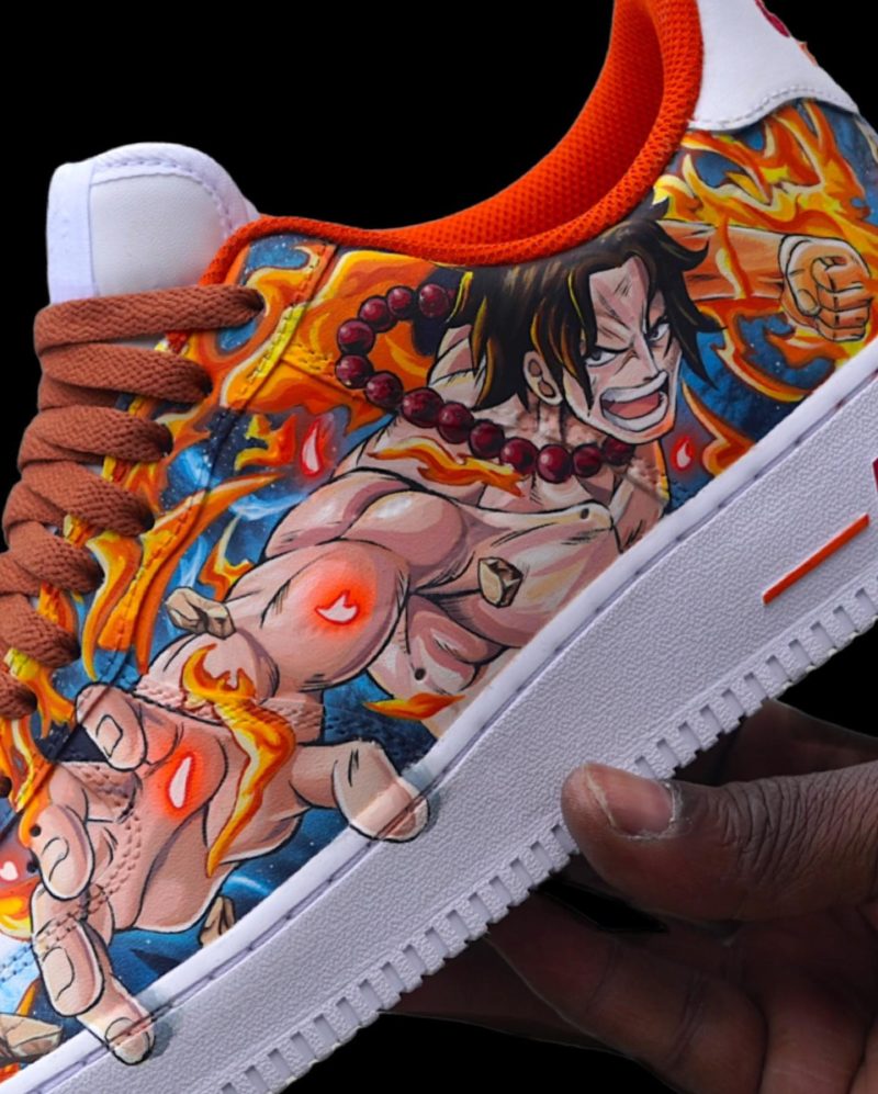 One Piece - Ace & Luffy Air Force 1 Custom - Image 5